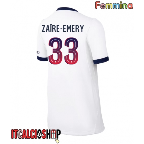 Paris Saint-Germain Warren Zaire-Emery #33 Seconda Maglia Femmina 2026-27 Manica Corta